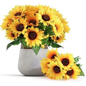 4 Bunches Artificial Sunflowers Bouquets, and Flowers Arrangements